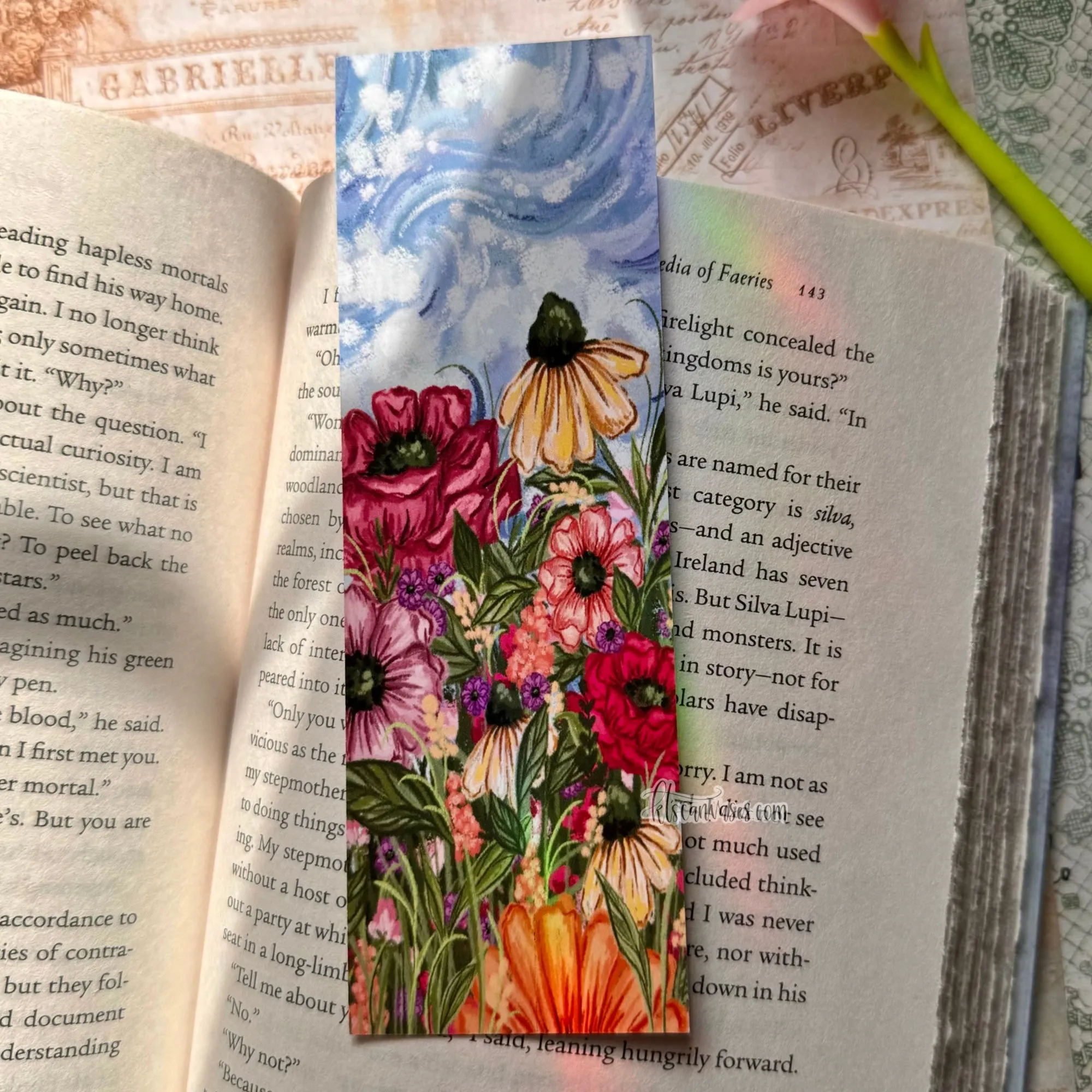 Abstract Garden No. 12 Double Sided Bookmark