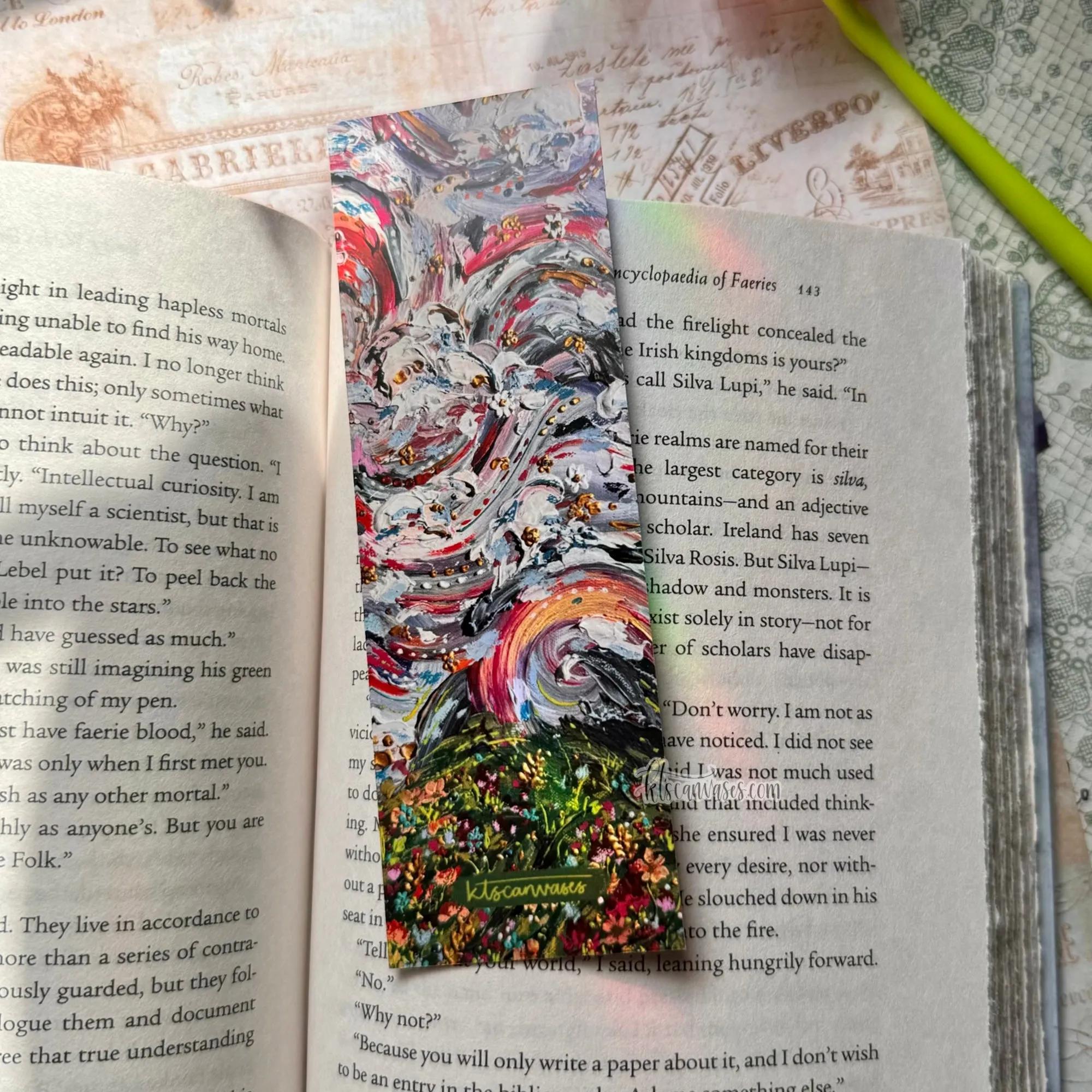 Abstract Garden No. 16 Double Sided Bookmark