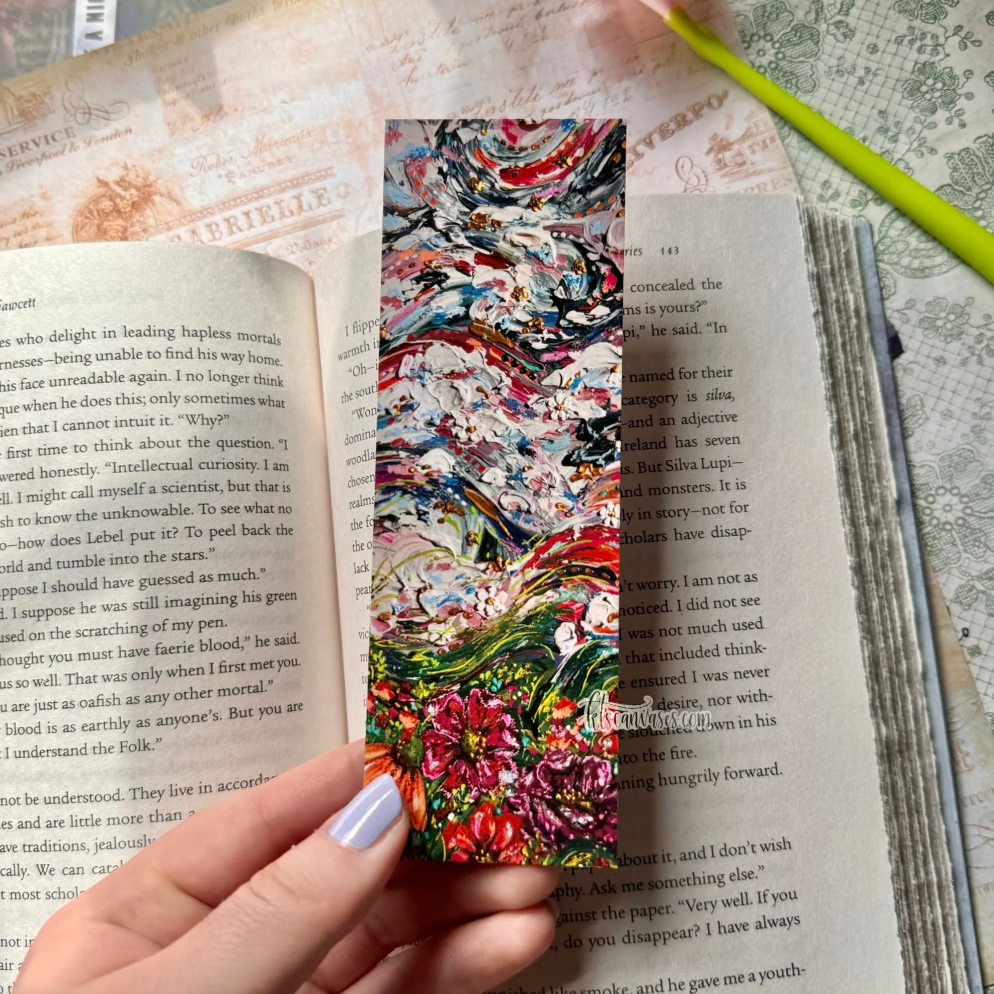 Abstract Garden No. 16 Double Sided Bookmark