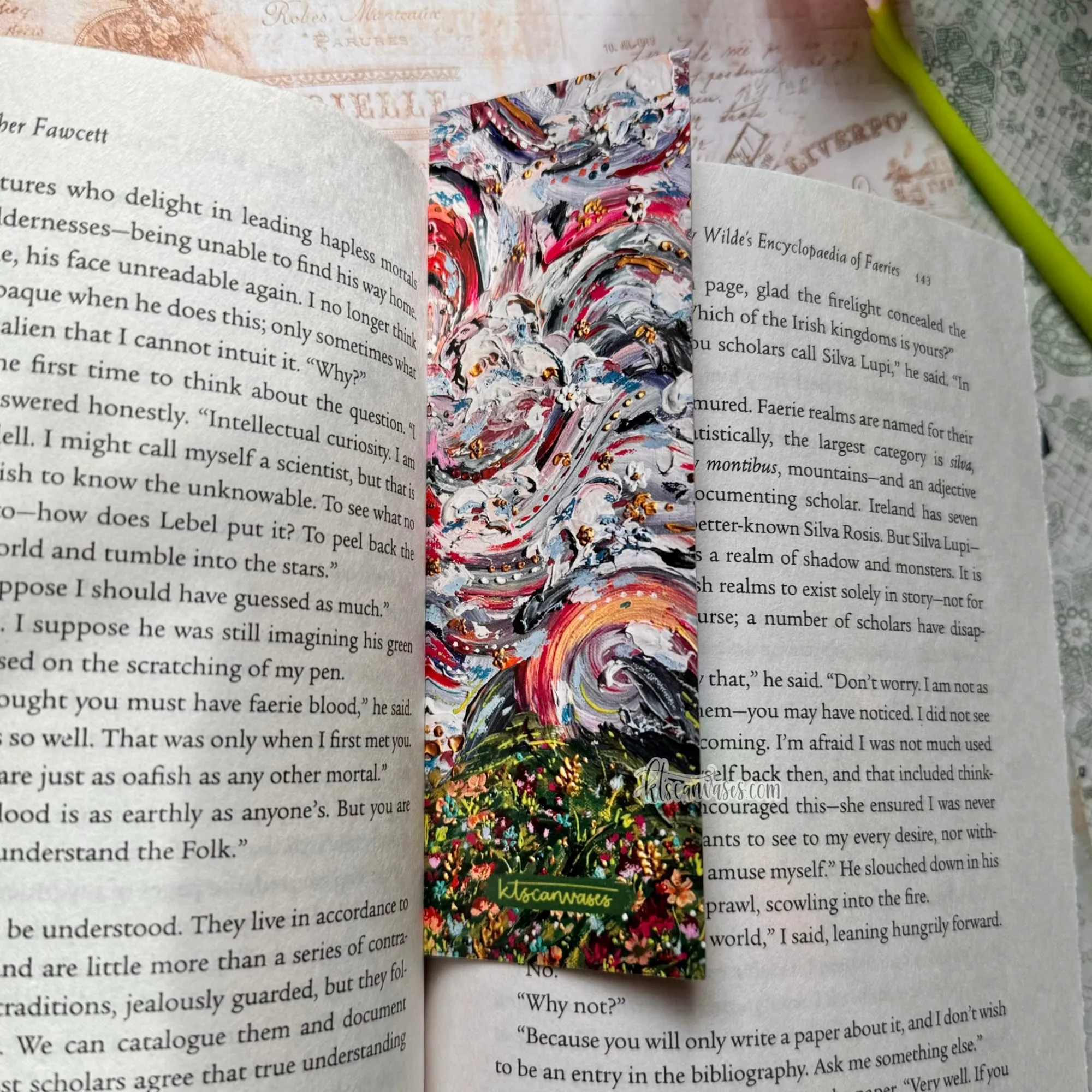 Abstract Garden No. 16 Double Sided Bookmark