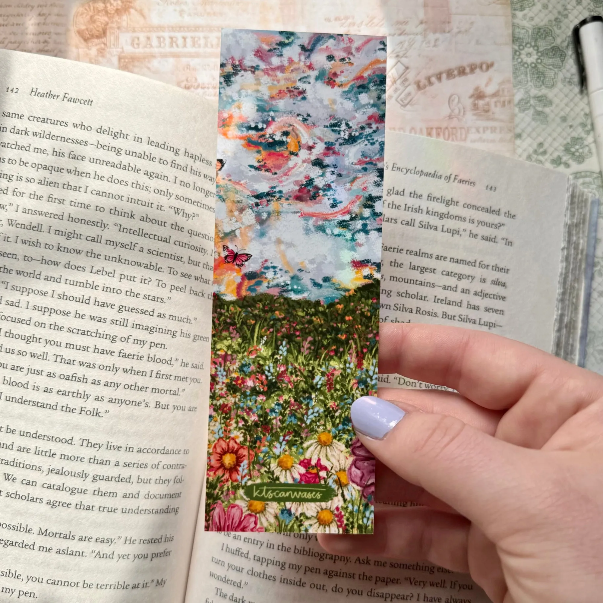 Abstract Garden No. 17 Double Sided Bookmark