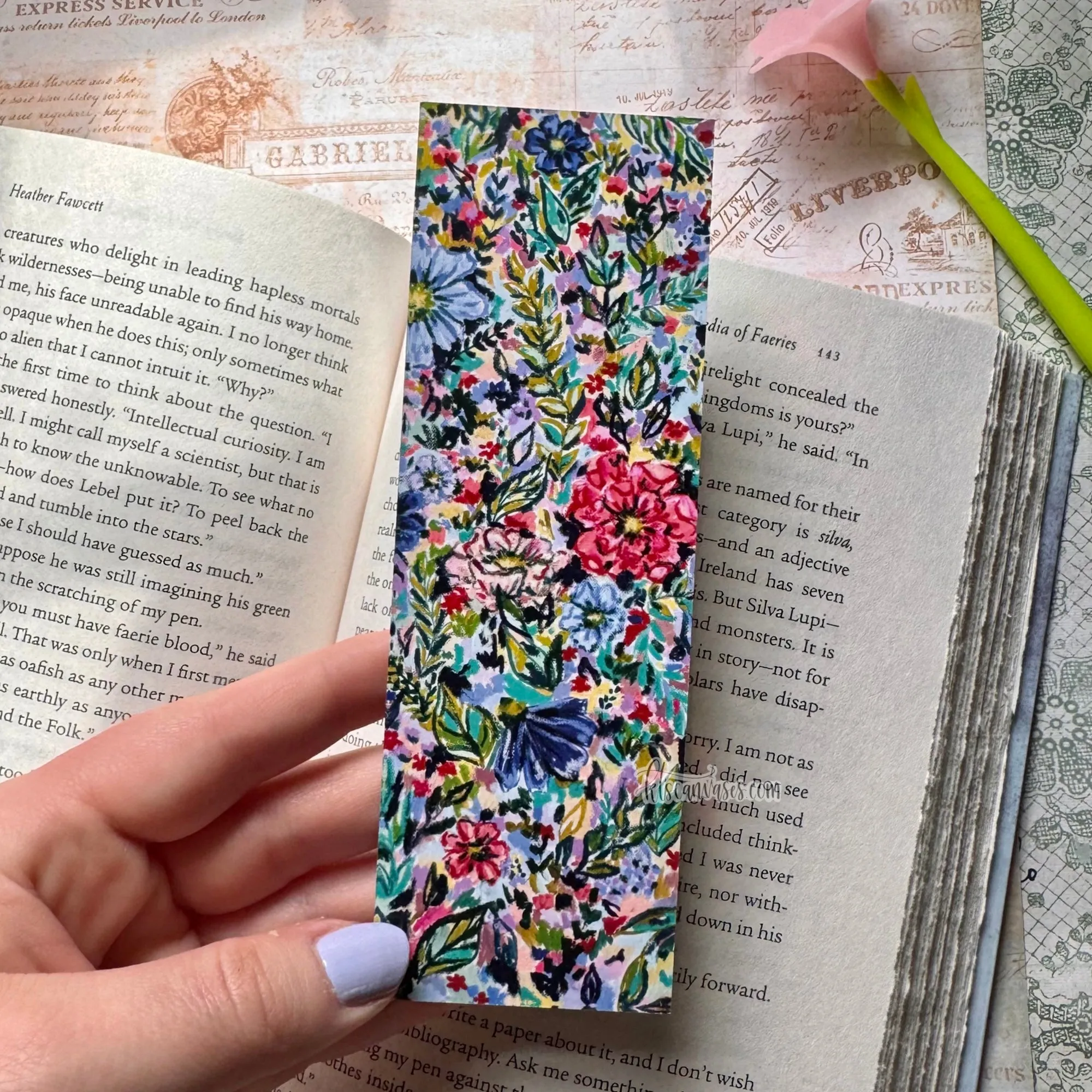 Abstract Garden No. 5 Double Sided Bookmark