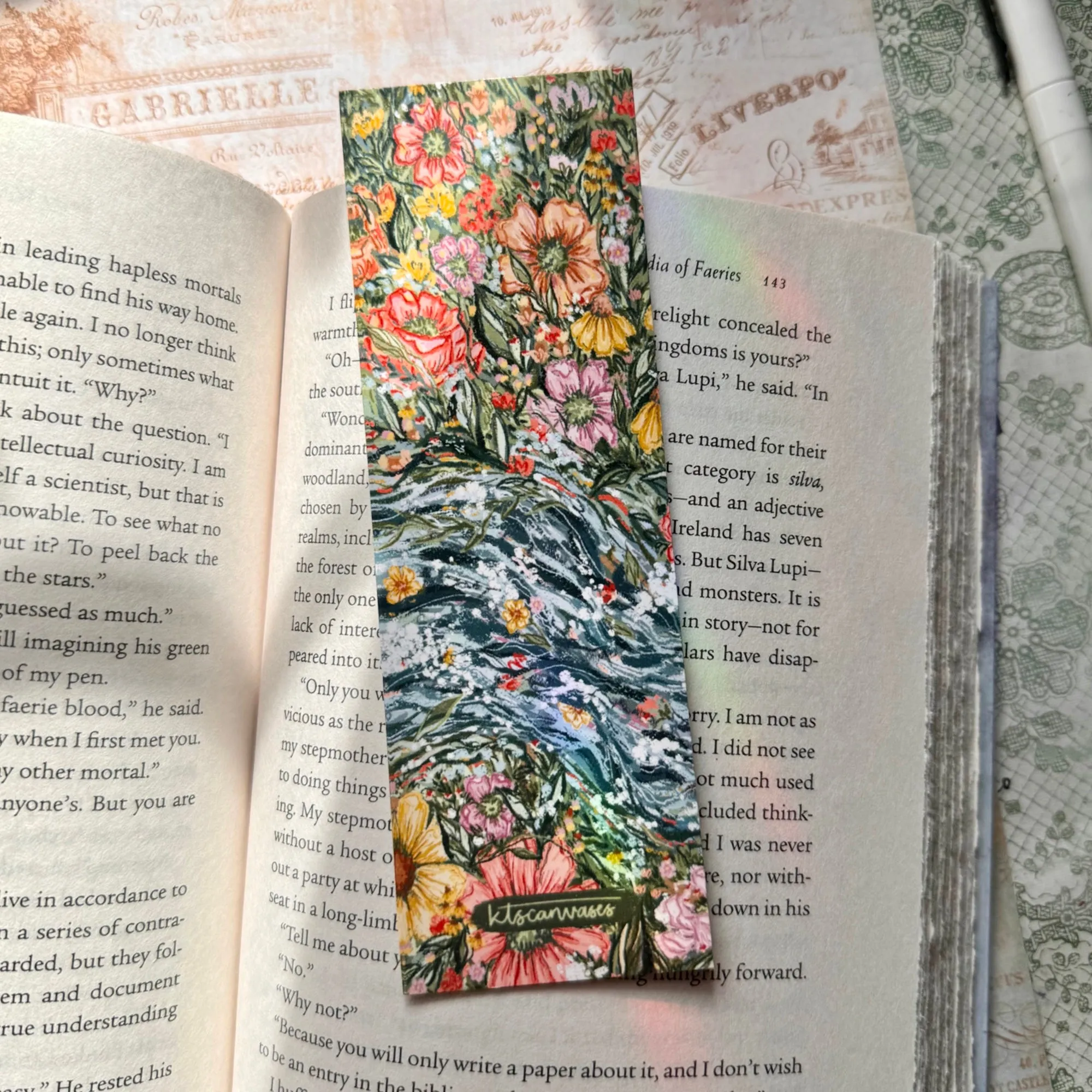 Abstract Garden No. 9 Double Sided Bookmark