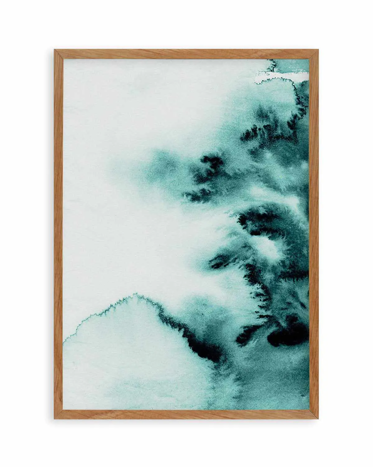 Abstract Green Watercolour II Art Print