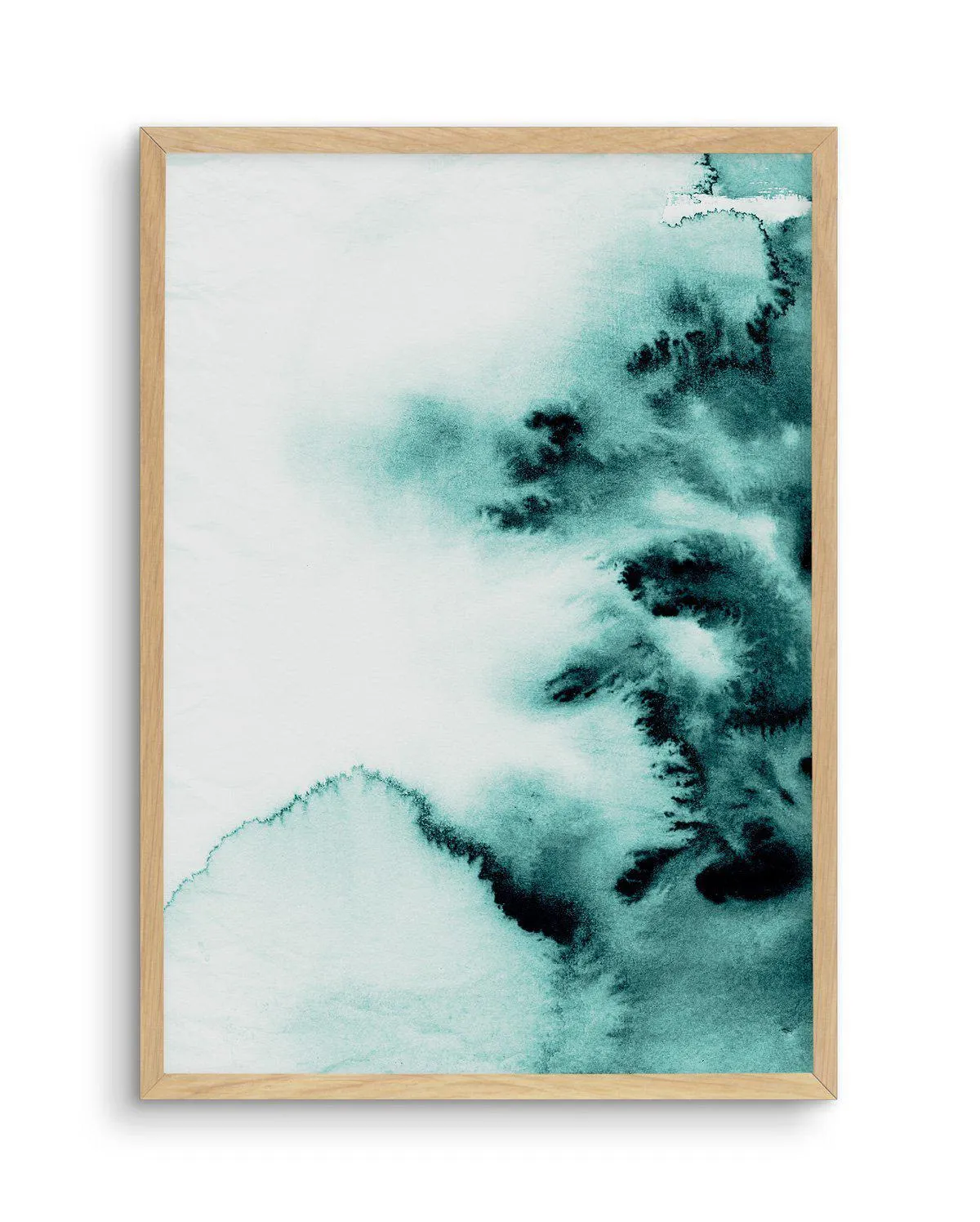 Abstract Green Watercolour II Art Print