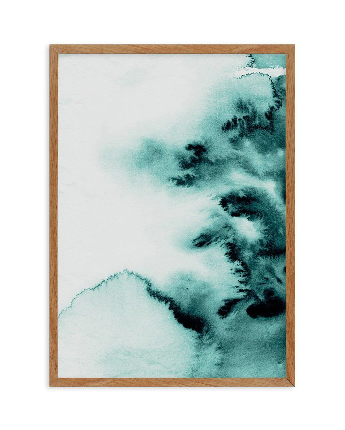 Abstract Green Watercolour II Art Print