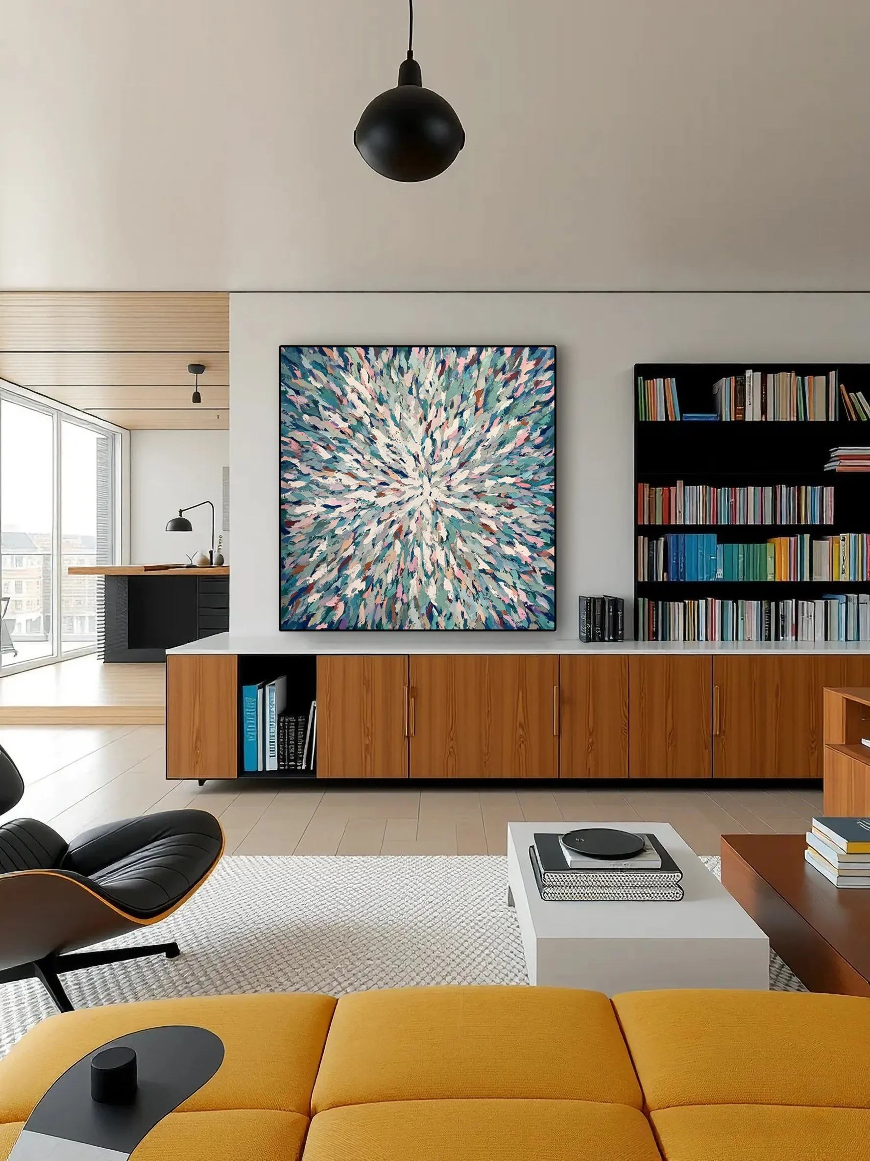 Abstract Oil Painting - Center Of The Mind