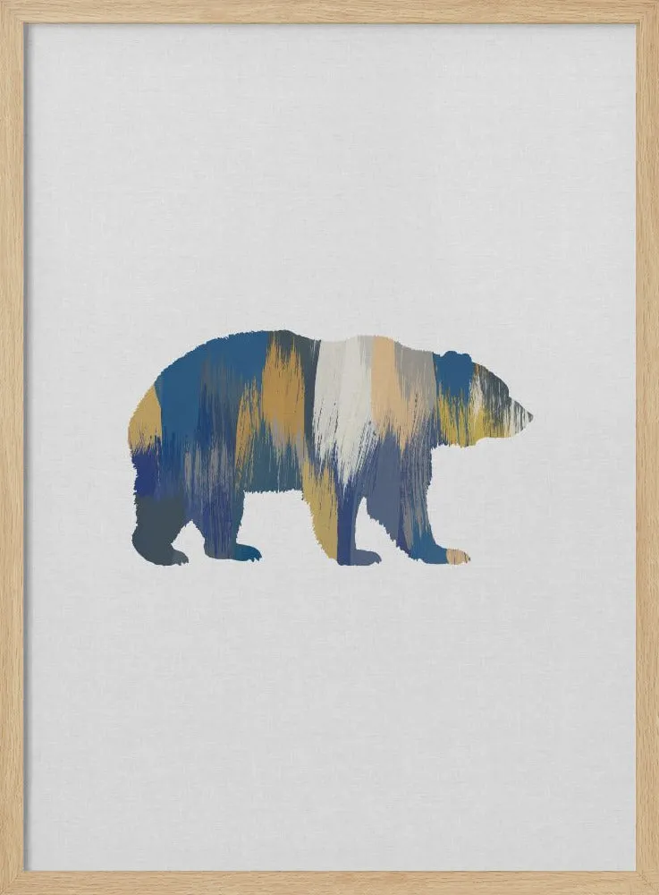 Bear Blue & Yellow , By Orara Studio