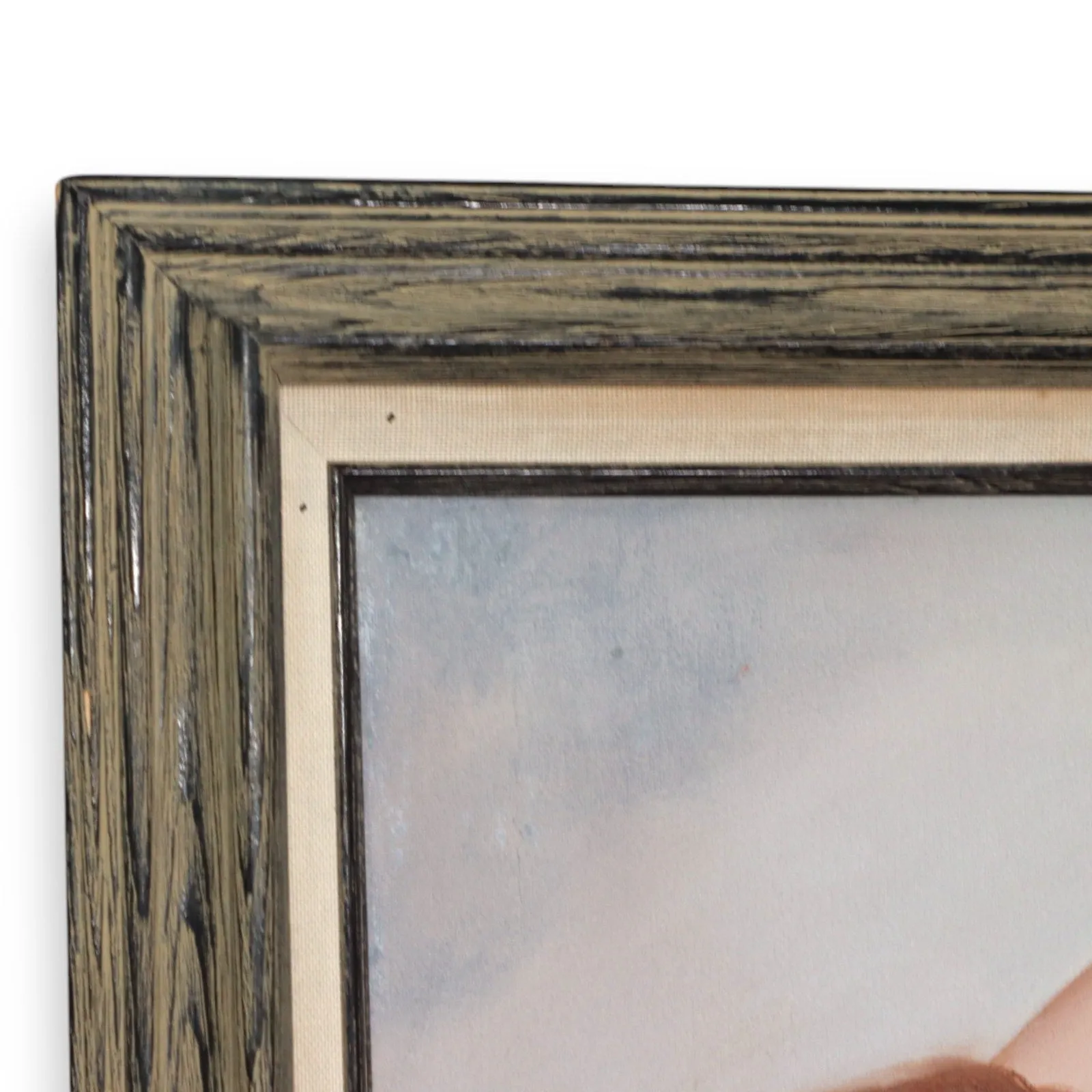 Boudoir Oil on Canvas 29x53 Framed Vintage 1970's