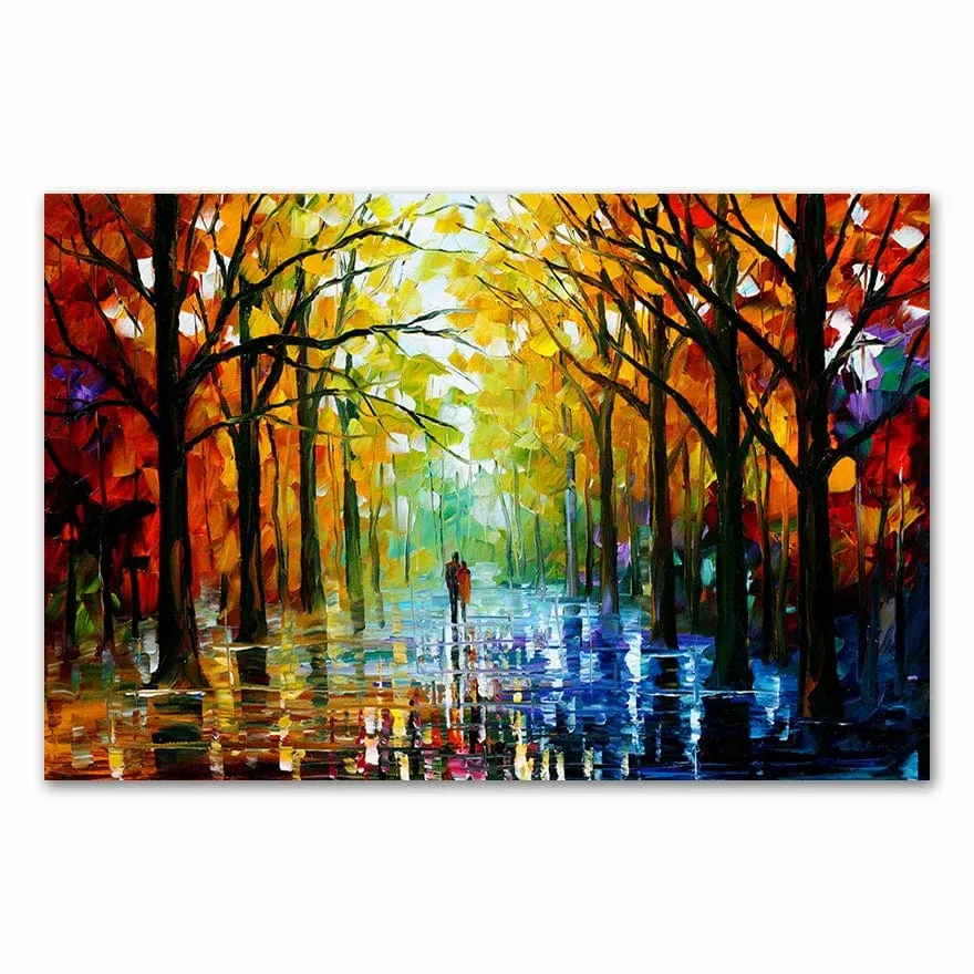 Colourful Abstract Landscape Scenery Oil Painting Wall Art Canvas Prints