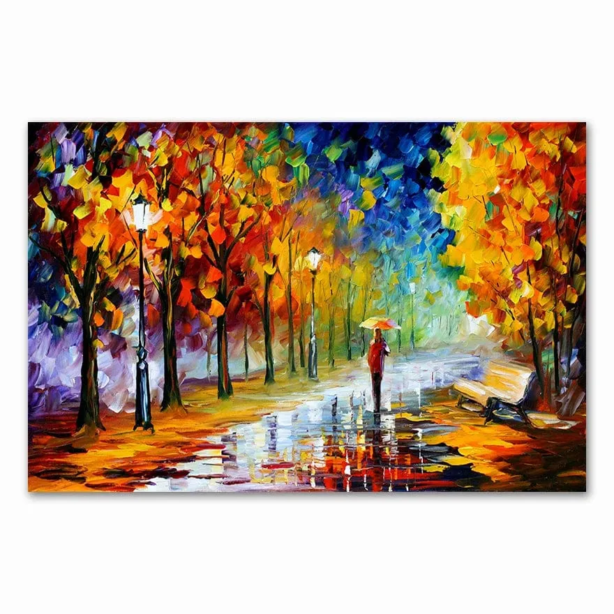 Colourful Abstract Landscape Scenery Oil Painting Wall Art Canvas Prints