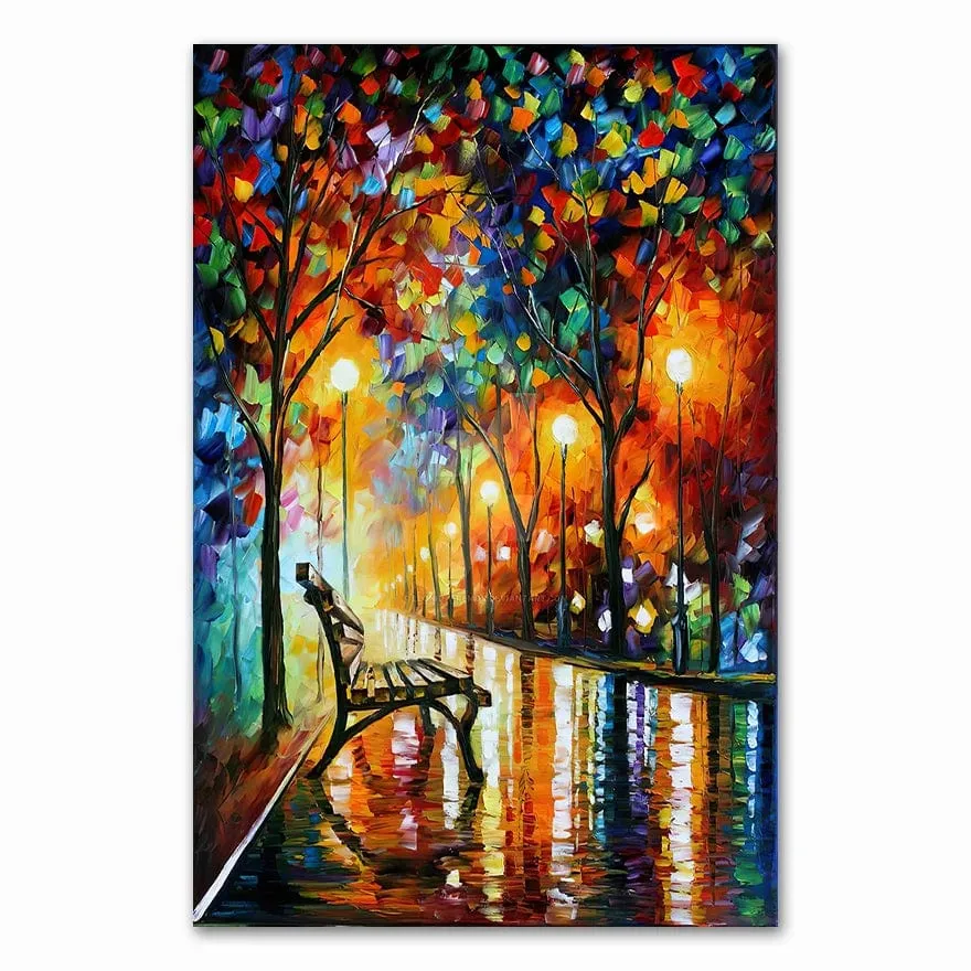Colourful Abstract Landscape Scenery Oil Painting Wall Art Canvas Prints