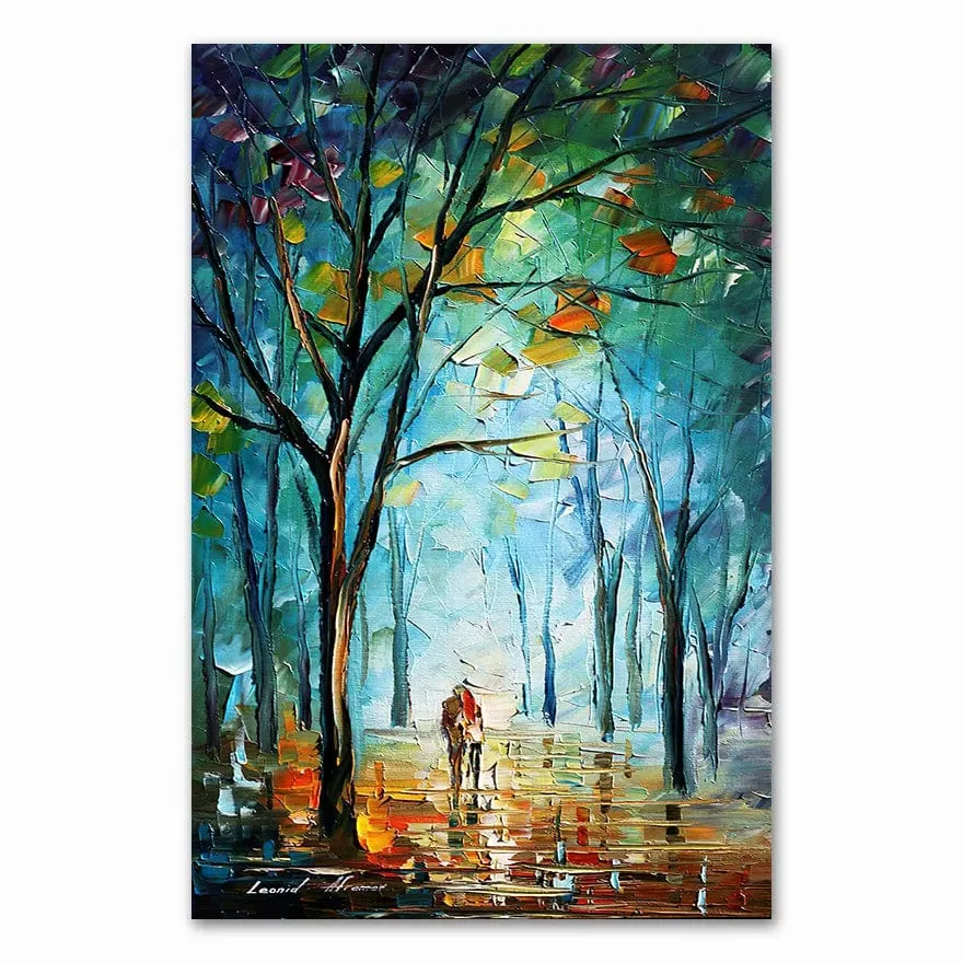Colourful Abstract Landscape Scenery Oil Painting Wall Art Canvas Prints