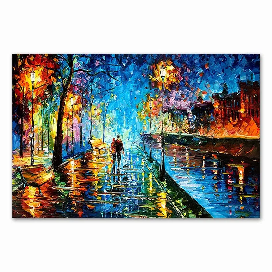 Colourful Abstract Landscape Scenery Oil Painting Wall Art Canvas Prints