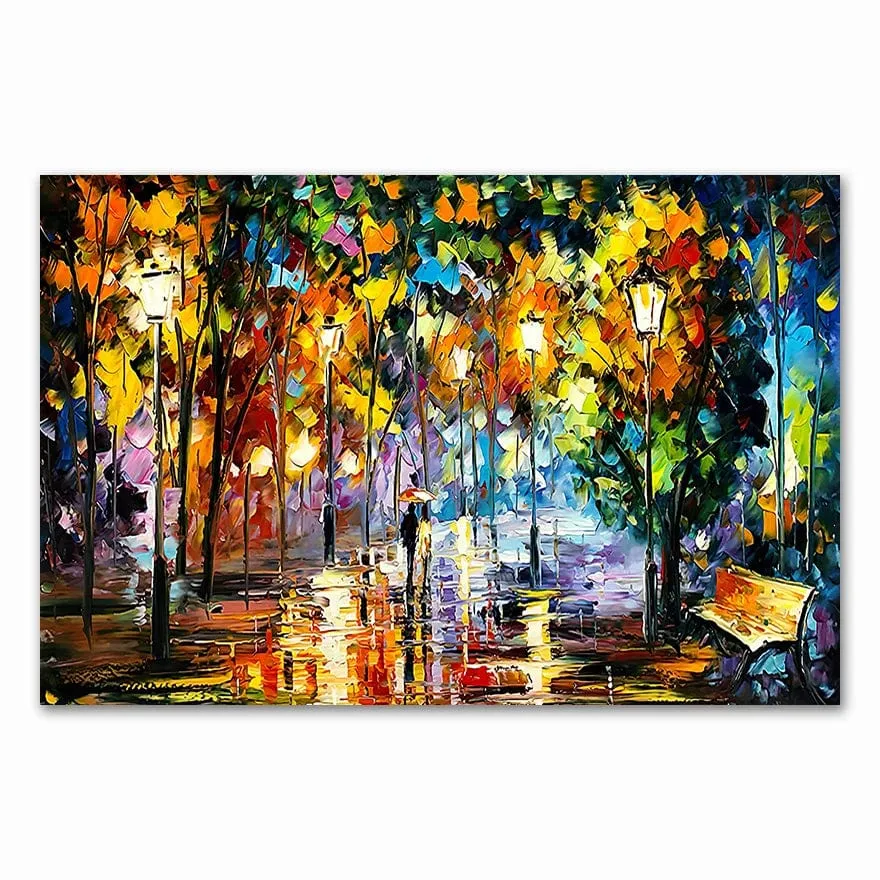 Colourful Abstract Landscape Scenery Oil Painting Wall Art Canvas Prints