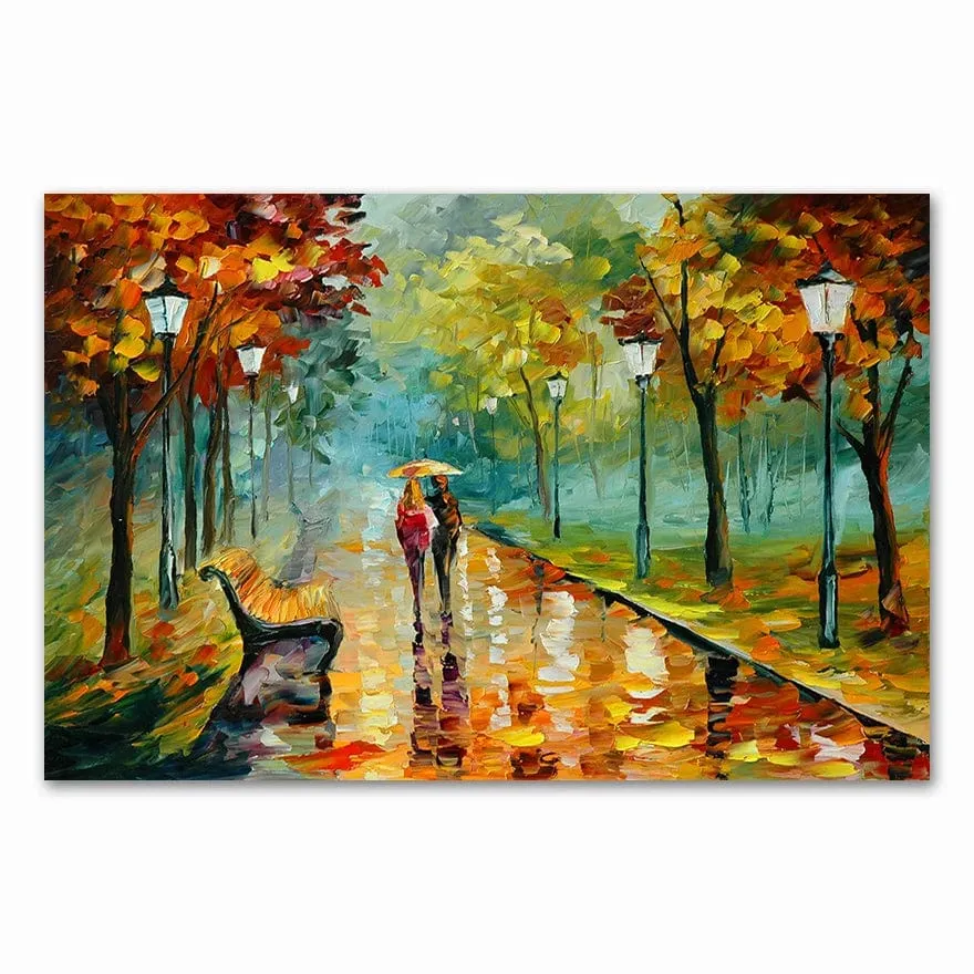 Colourful Abstract Landscape Scenery Oil Painting Wall Art Canvas Prints