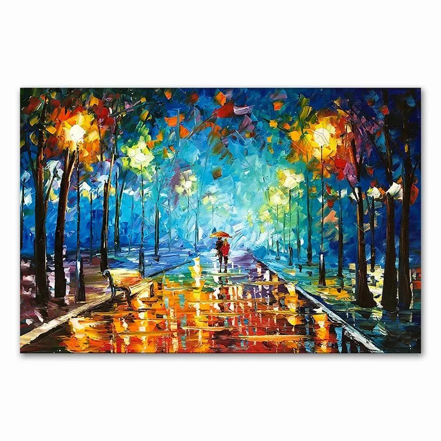 Colourful Abstract Landscape Scenery Oil Painting Wall Art Canvas Prints