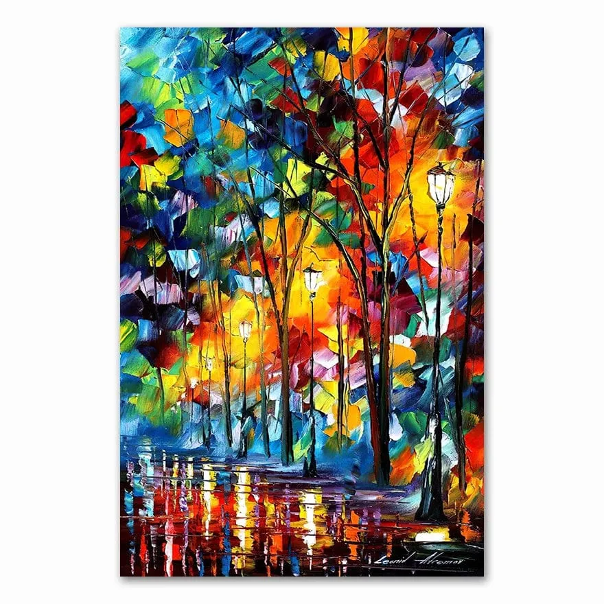 Colourful Abstract Landscape Scenery Oil Painting Wall Art Canvas Prints