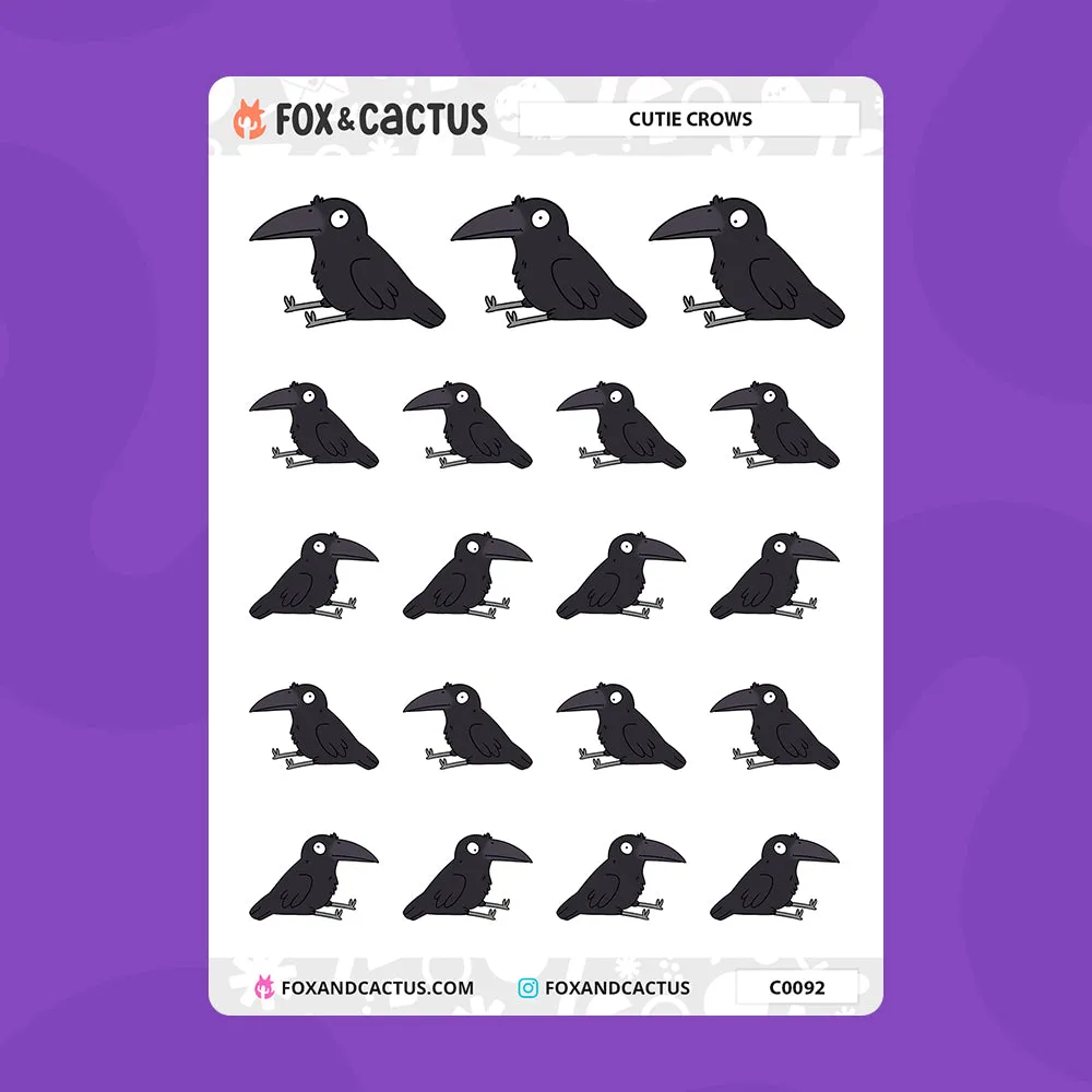 Cutie Crow Stickers
