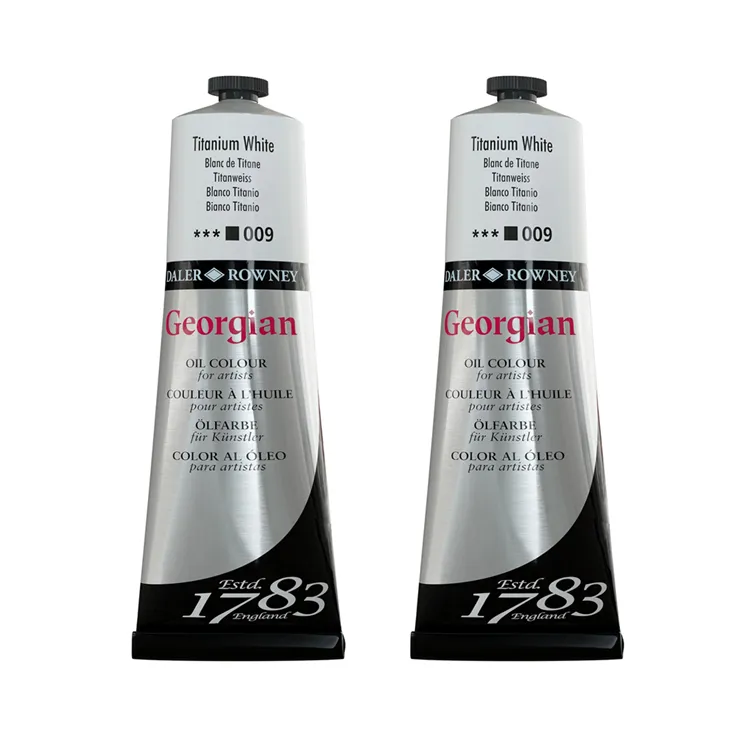 Daler-Rowney Georgian Oil Colour 225ml Twin Pack: Titanium White