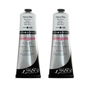 Daler-Rowney Georgian Oil Colour 225ml Twin Pack: Titanium White
