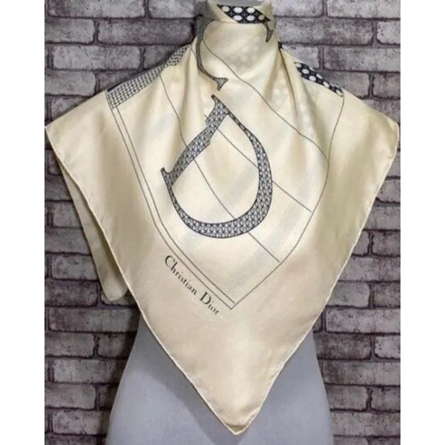 Dior Midnight Blue Ivory Christian Dior Scarf