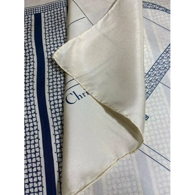 Dior Midnight Blue Ivory Christian Dior Scarf