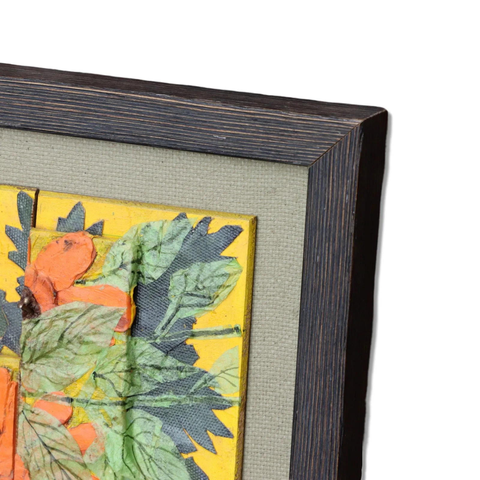 Donald Gotz "Goby" Acrylic Floral 3D Mixed Media 13x11 Signed 2017