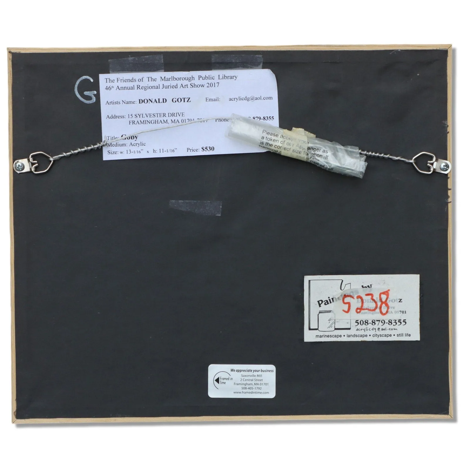 Donald Gotz "Goby" Acrylic Floral 3D Mixed Media 13x11 Signed 2017