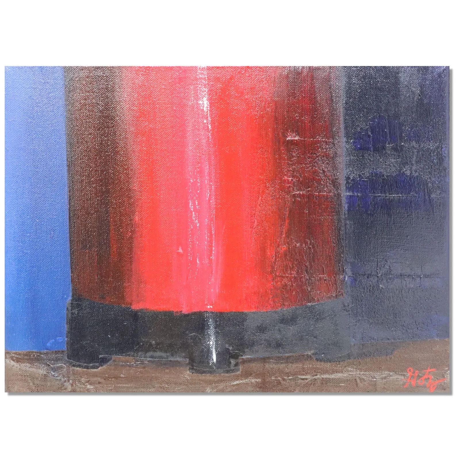 Donald Gotz "No Donuts??" Abstract Acrylic on Canvas 18x14 Signed 2017