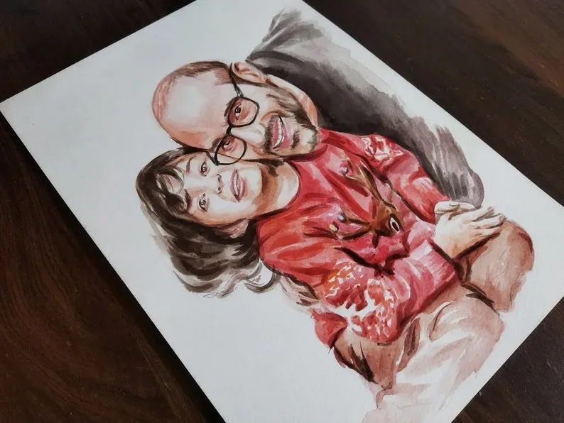 Hand Painted, Photo to Highly Detailed Watercolor