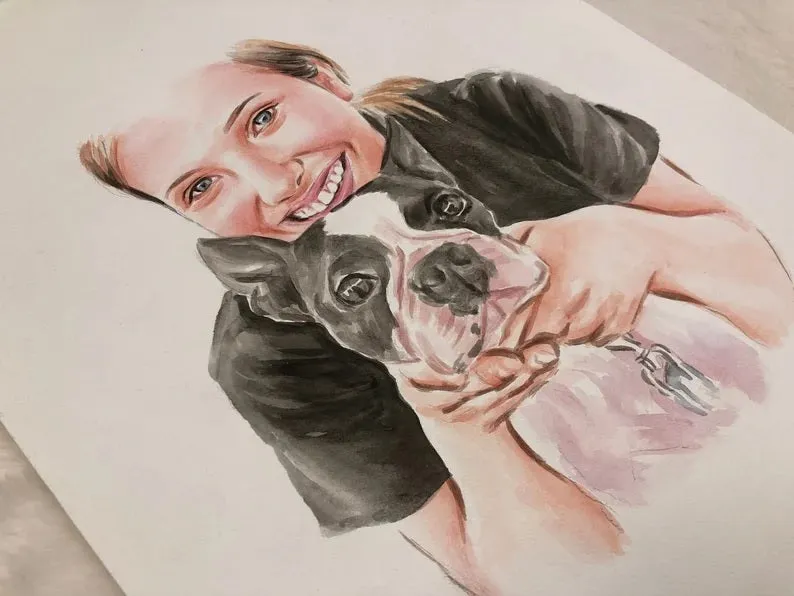 Hand Painted, Photo to Highly Detailed Watercolor