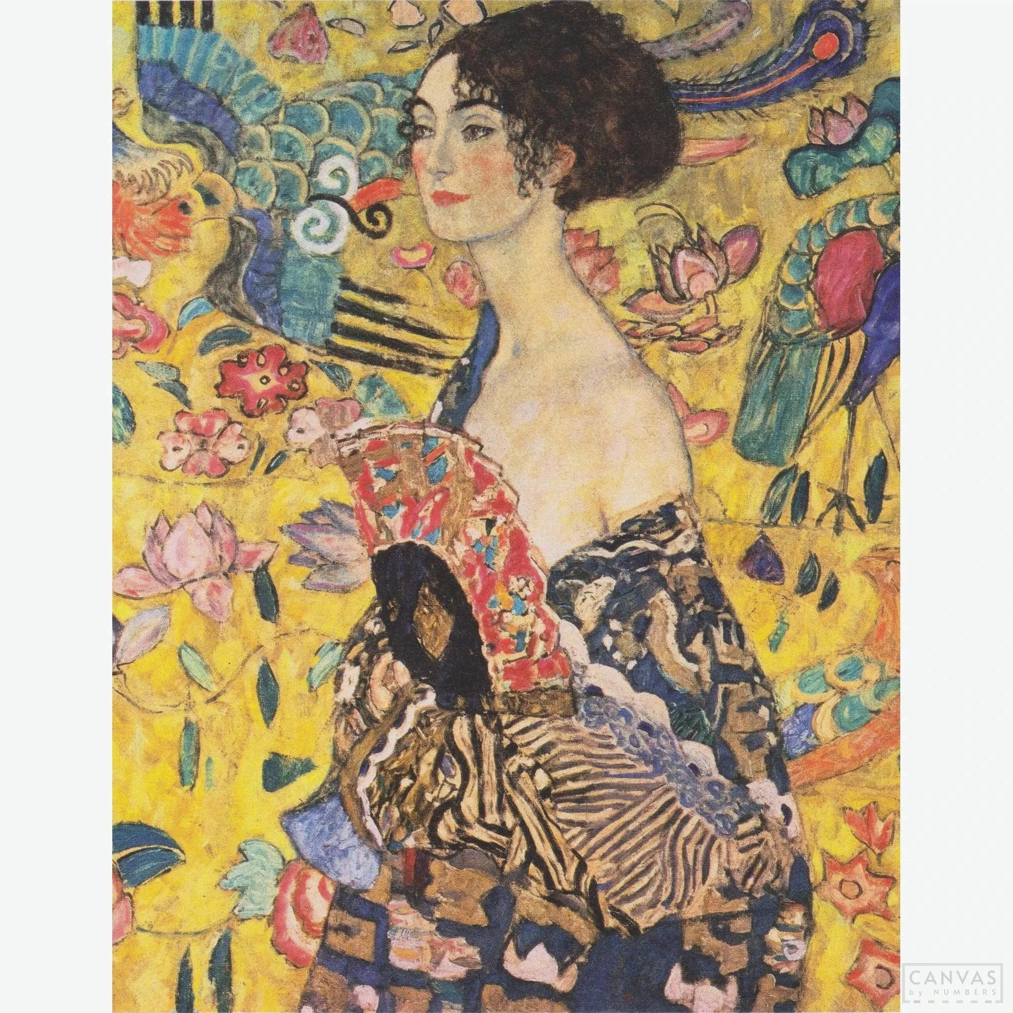 Lady with Fan - Diamond Painting
