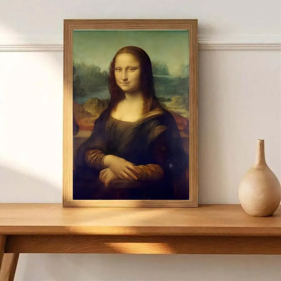 Mona Lisa   ,png  printable Original Oil Painting  Portrait Poster, Vintage Wall Art, Unique Gift