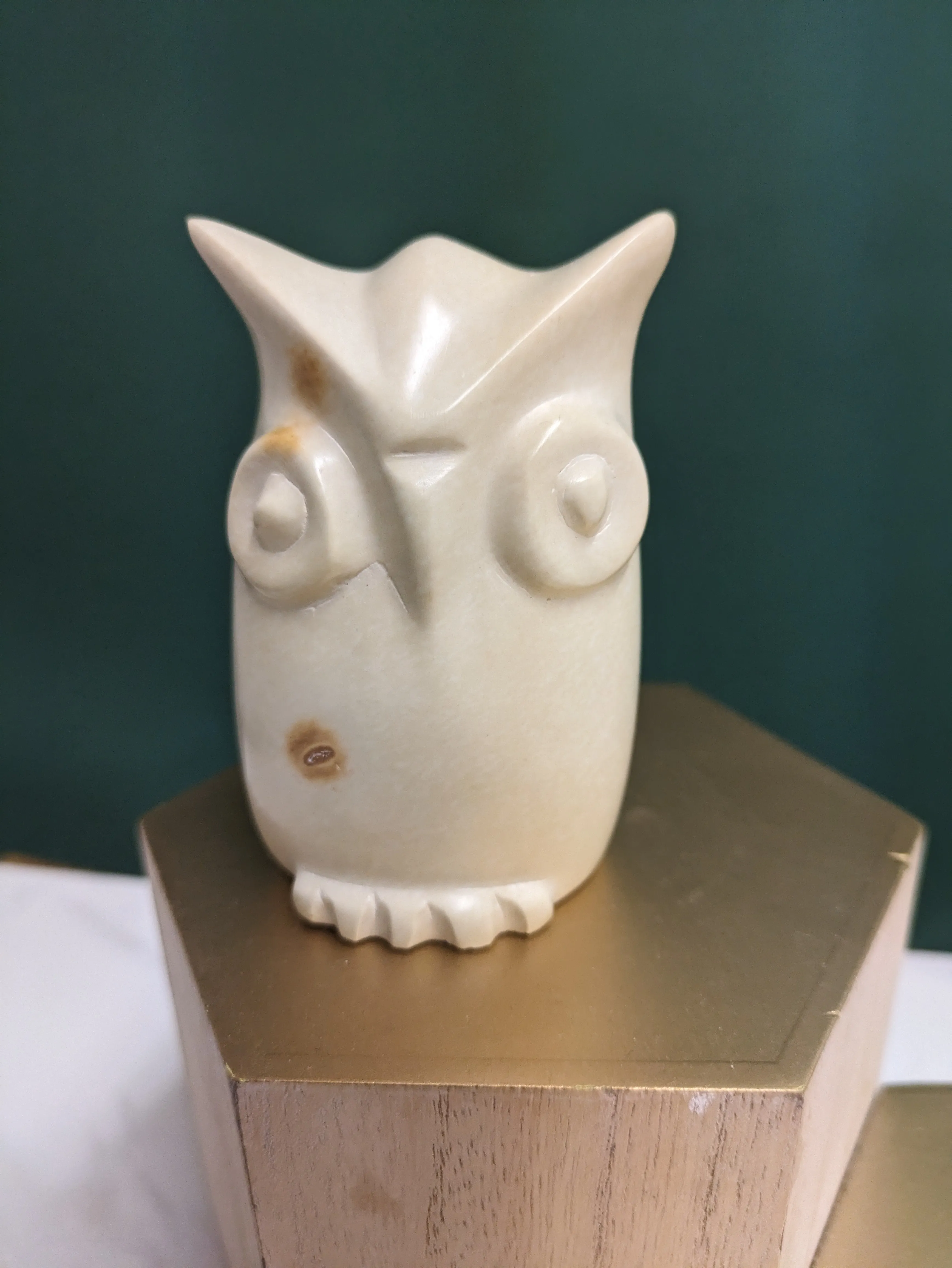 Natural Soapstone Owl