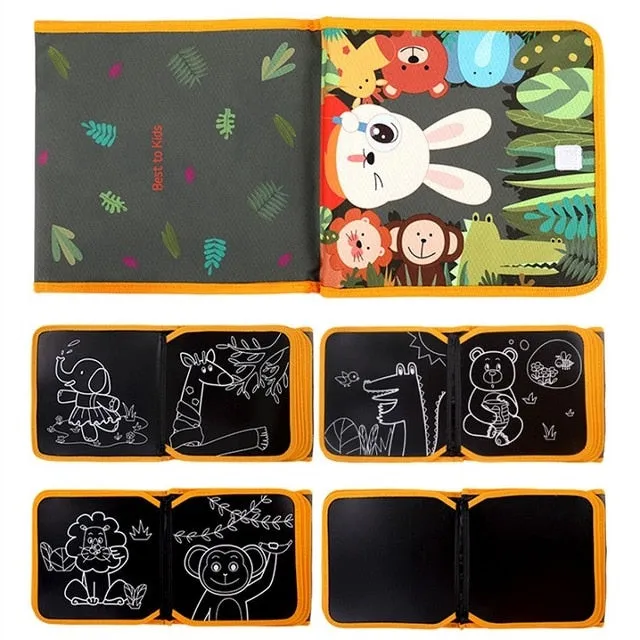 Portable Chalk Board Drawing Book