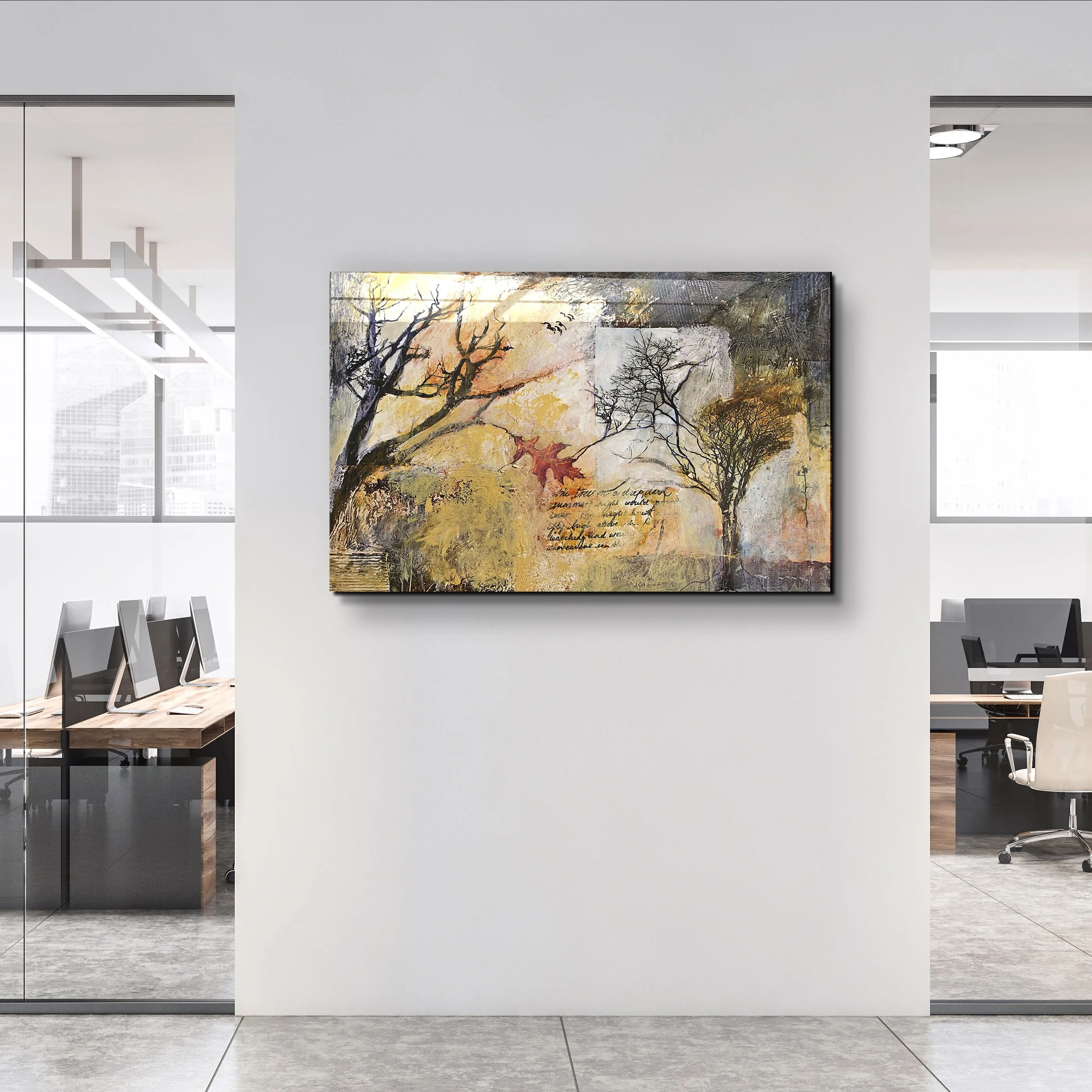 ・"A Note Between Trees"・Glass Wall Art
