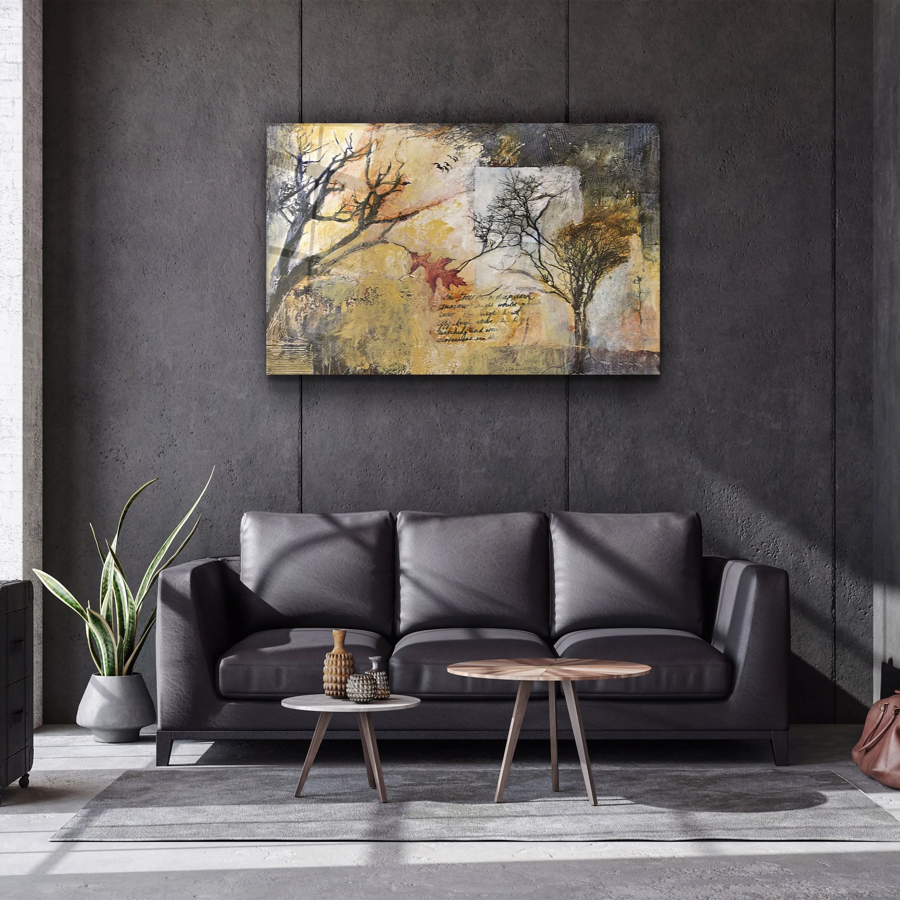 ・"A Note Between Trees"・Glass Wall Art