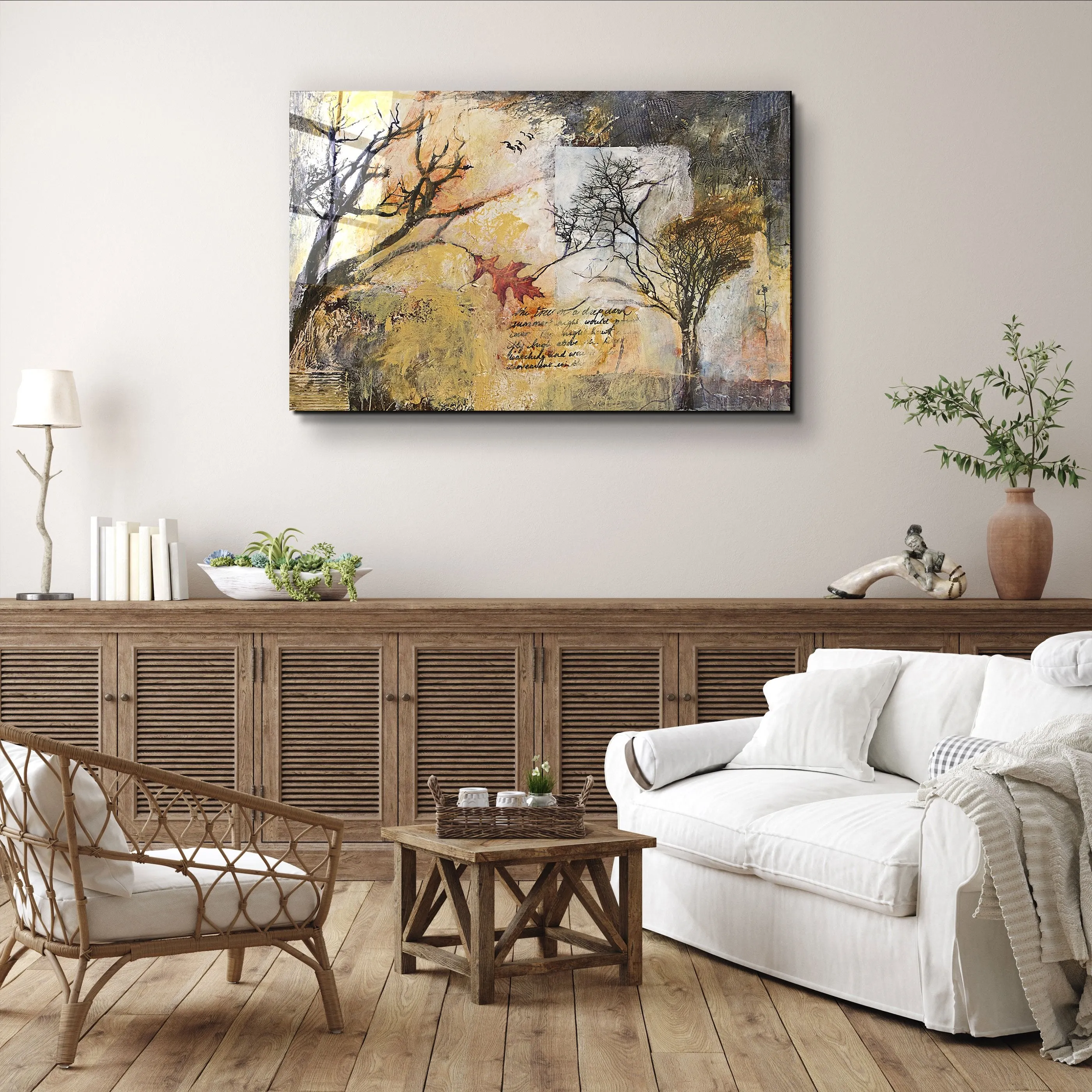 ・"A Note Between Trees"・Glass Wall Art