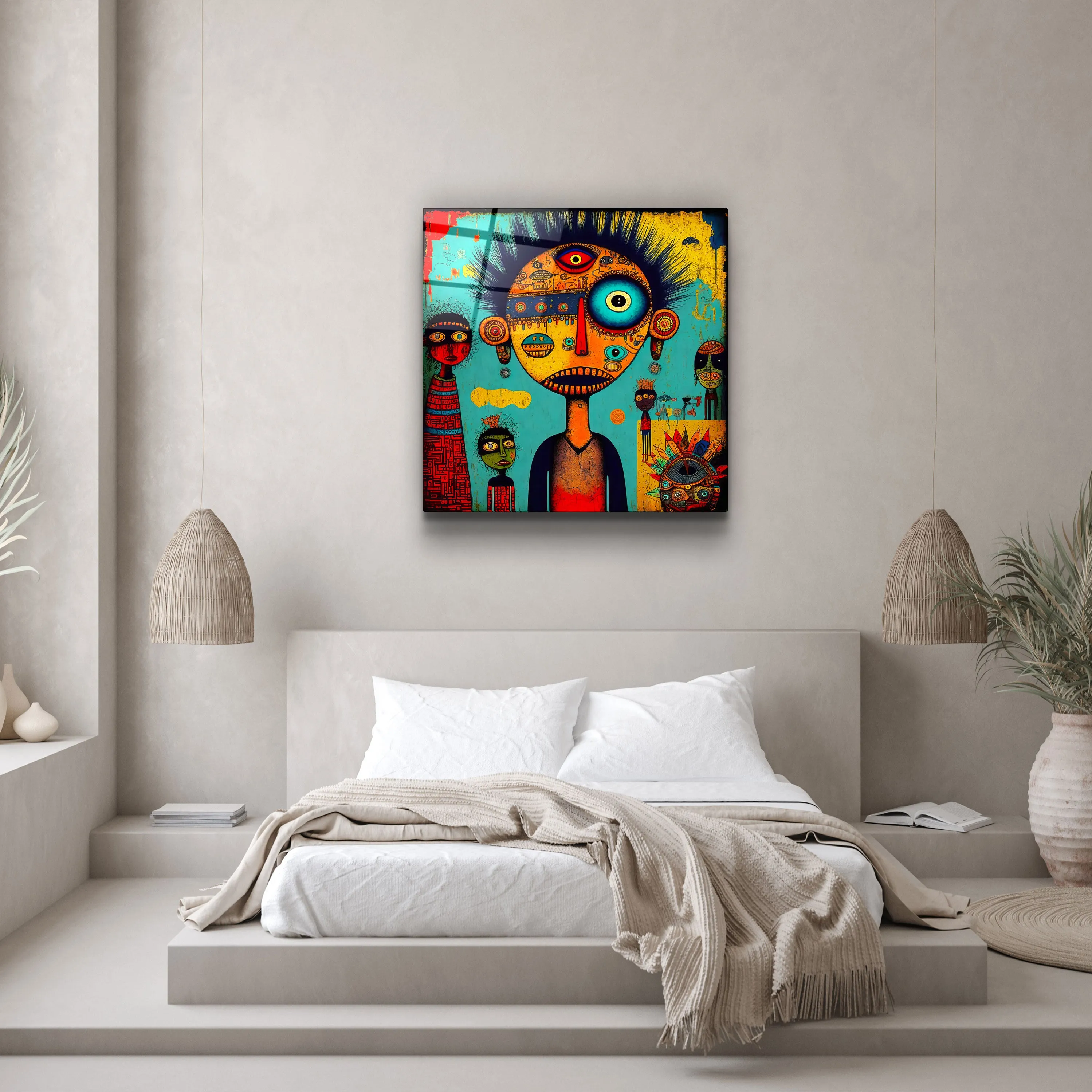 ."Africans". Designer's Collection Glass Wall Art