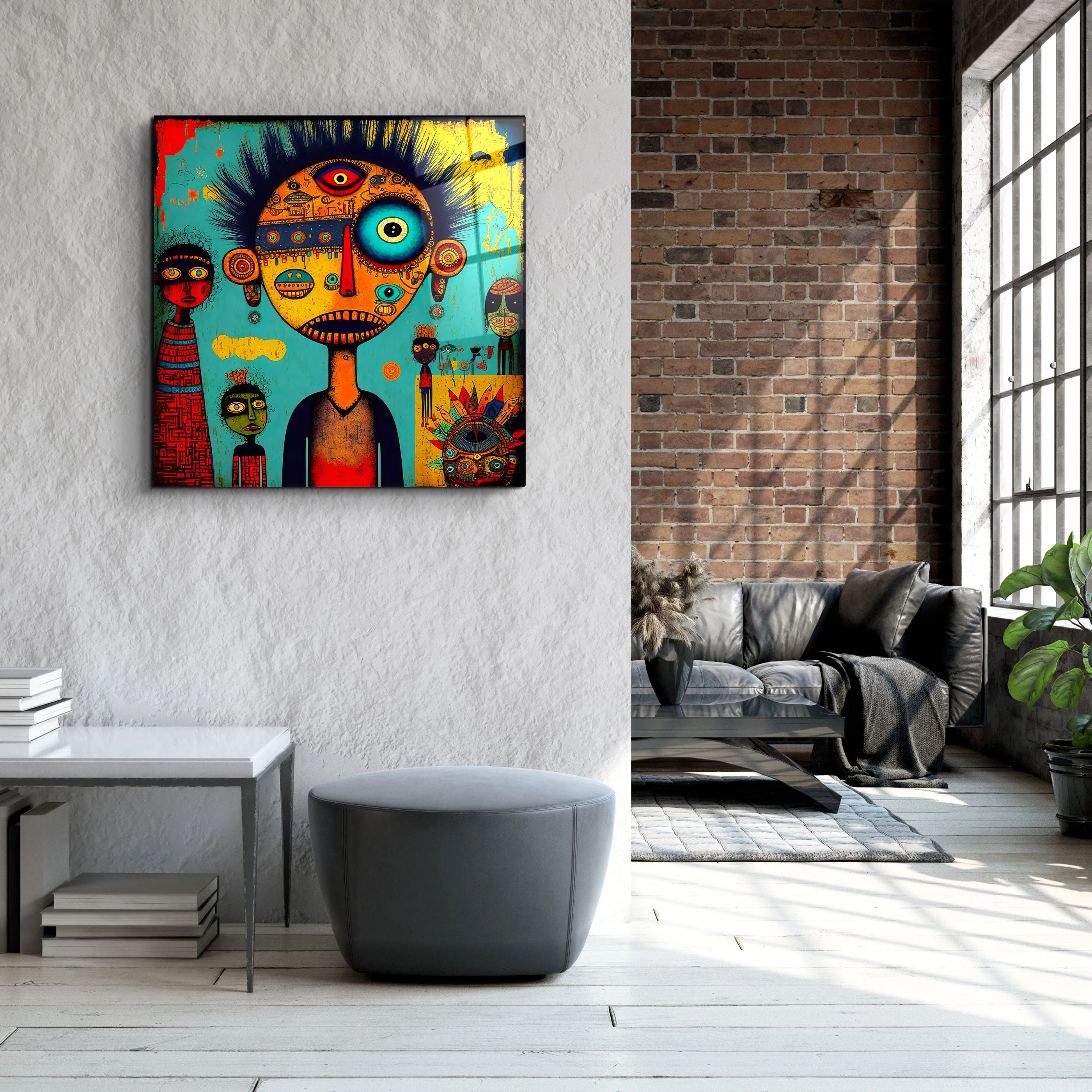 ."Africans". Designer's Collection Glass Wall Art