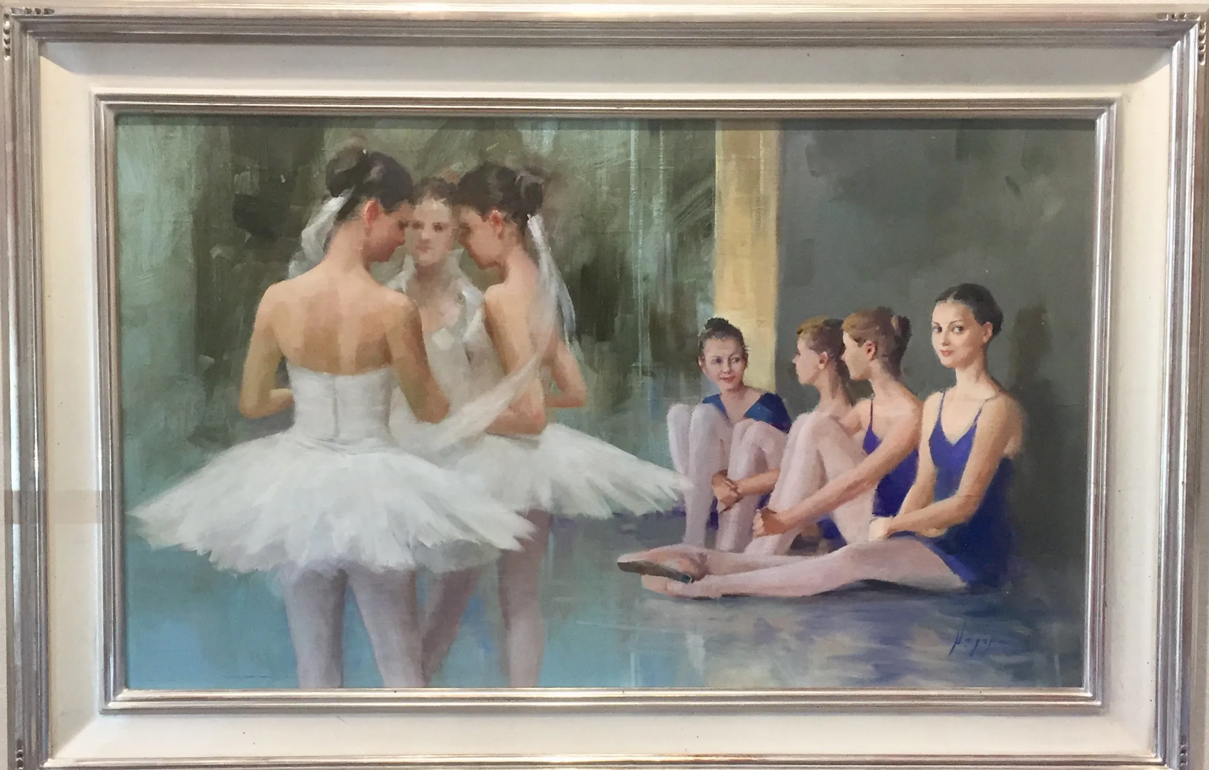 "Competition" by Hagop Keledjian  - Painting of Ballet Dancers