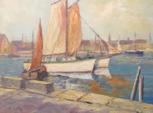 "Gloucester Morning" by Thomas Carleton - Marine Oil Painting